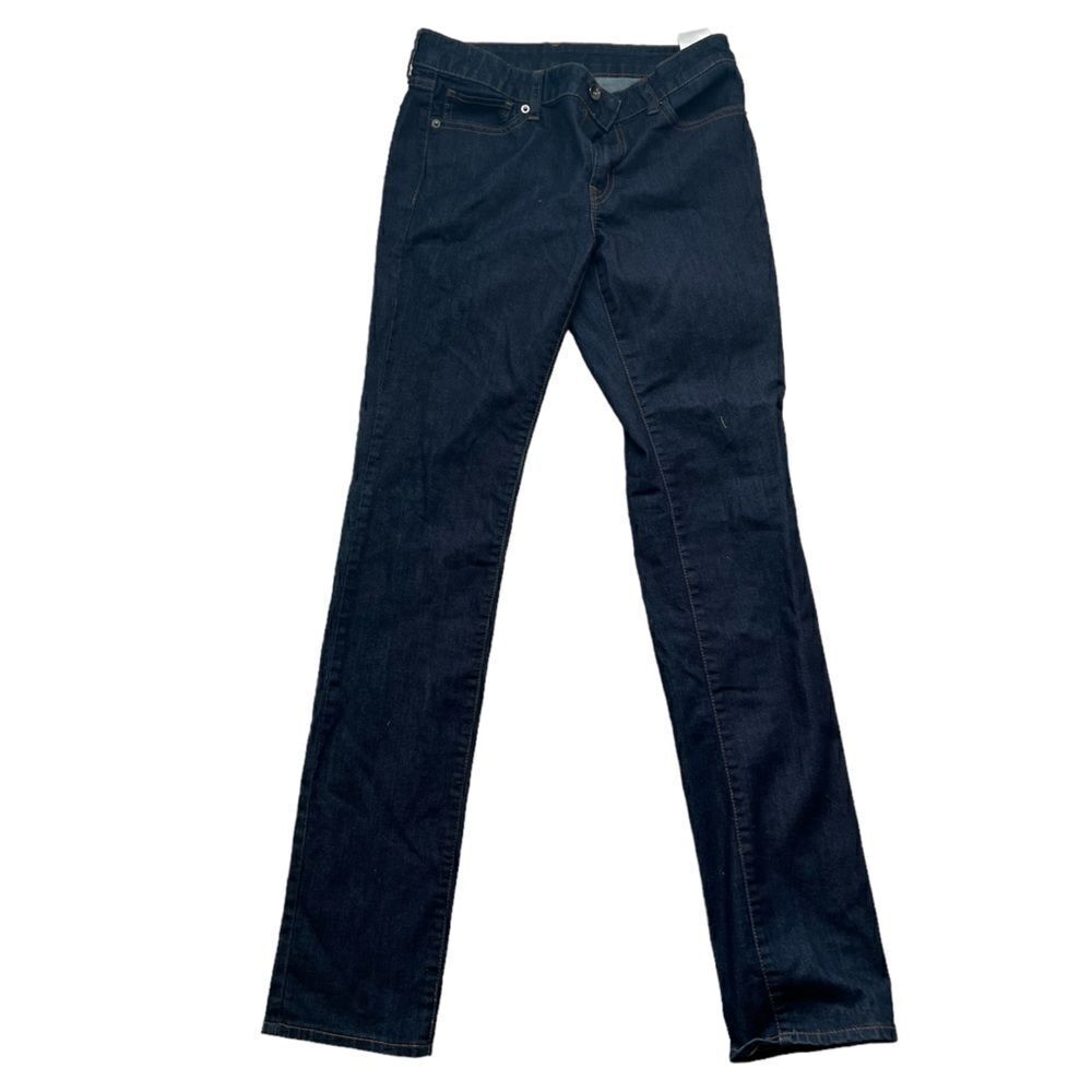 Uniqlo dark wash straight leg jeans
